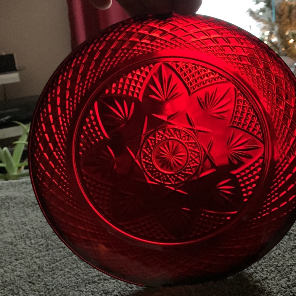 4 Luminarc Red Cristal d'Arques Durand Plates